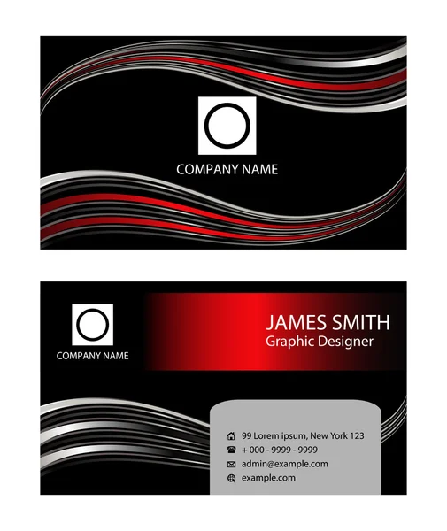 Wavy business cards  — Stockvector